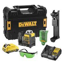 DEWALT DCE0822D1G-QW 10.8 V 2-Punktlinienlaser, grün mit 1x10,8V, 2,0Ah Akku