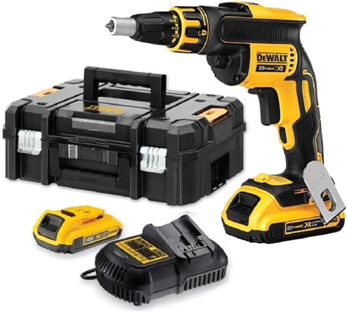 DEWALT DCF620D2-QW Atornillador Panel yeso sin escobillas XR 18V con 2 baterías Li-Ion 2Ah