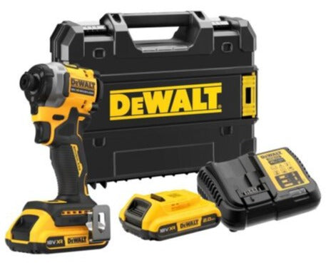 DEWALT DCF850D2T-QW Visseuse à chocs ultra compacte 1/4" avec 2 batterie 18V 2.0Ah XR