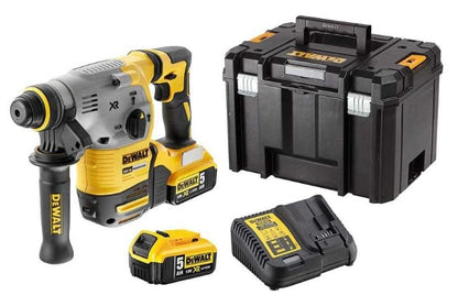 DEWALT DCH283P2-QW 18 volt SDS-Plus Akku-Kombihammer 26mm (bürstenlos) mit 2x18V 5,0Ah Akkus