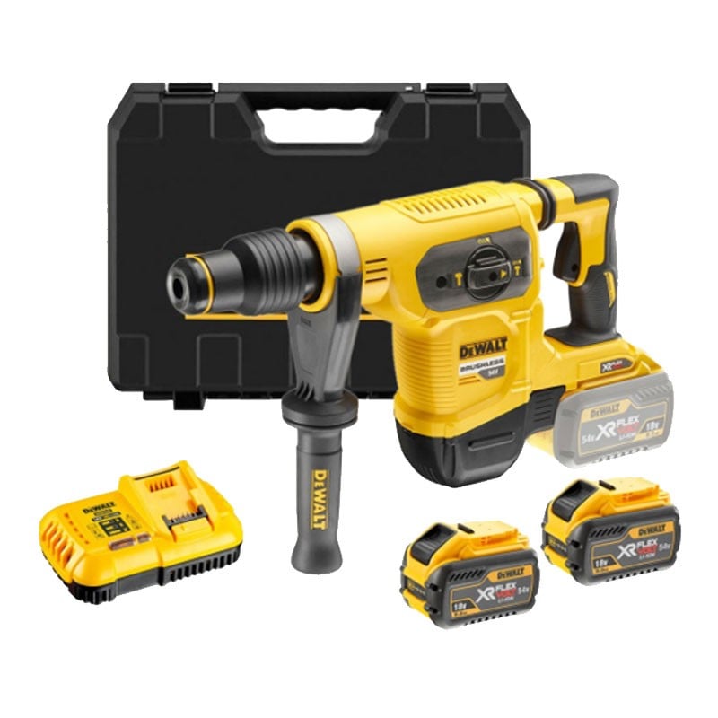 DEWALT DCH481X2-QW Martillo Electroneumático SDS-Max XR con 2 baterías 18/54V Flexvolt 9.0Ah