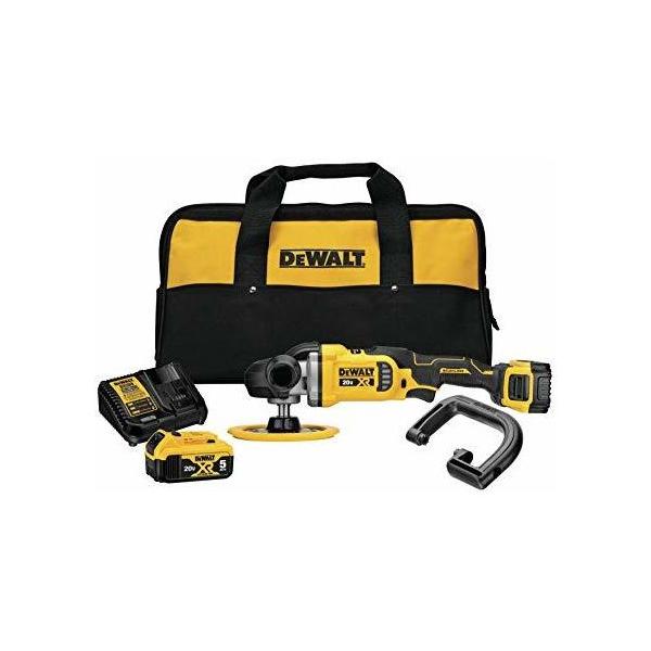 DEWALT DCM849P2-QW Pulidora para Metal rotativa sin escobillas con 2 Baterías XR 18V ​​5.0Ah