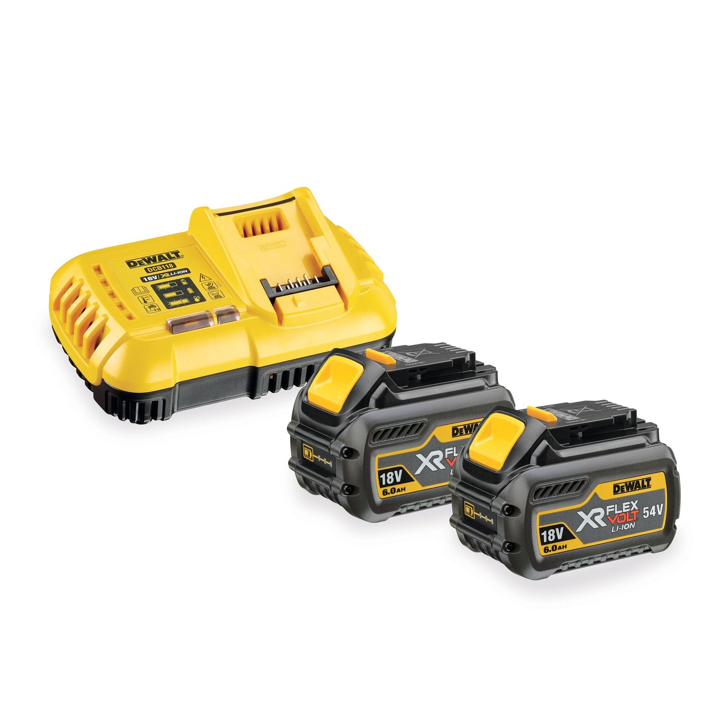 DEWALT DCB118T2-QW 2 Baterías XR FLEXVOLT 54V/18V Li-Ion 6Ah y Cargador XR FLEXVOLT