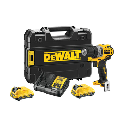 DEWALT DCD701D2-QW Taladro Atornillador sin escobillas XR 2x12V Li-Ion 2Ah