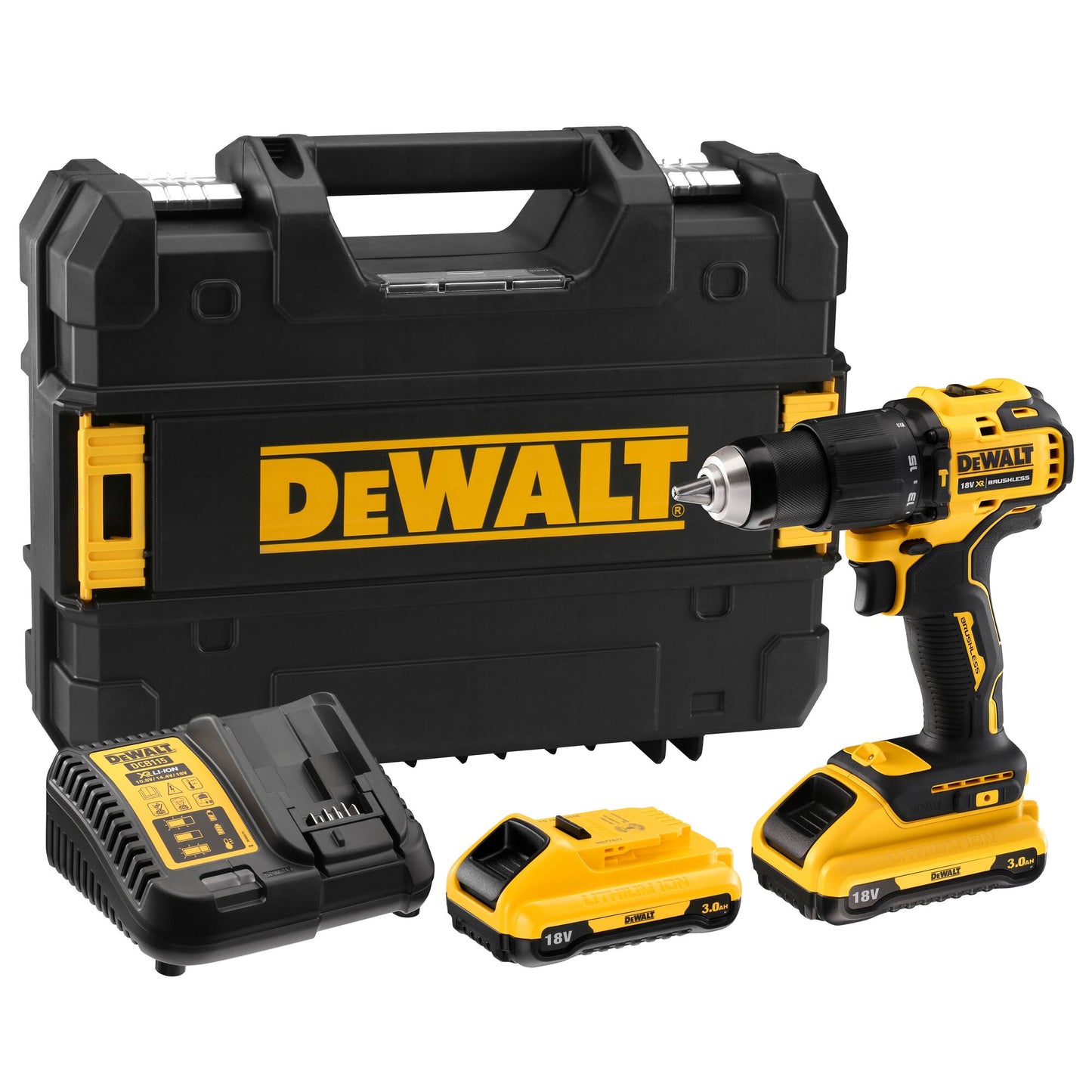 DEWALT DCD709L2T-QW Taladro Percutor sin escobillas con 2 baterías 18V 3.0Ah