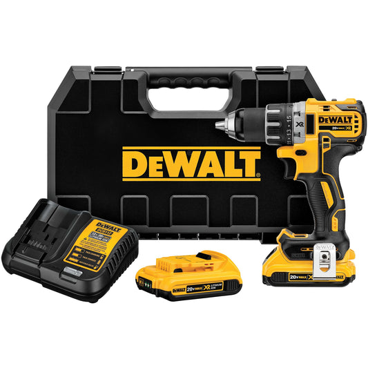 DEWALT DCD791D2-QW Taladro Atornillador sin escobillas XR 18V con 2 baterías Li-Ion 2,0Ah