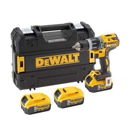 DEWALT DCD796P3-IT Taladro Percutor sin escobillas 18V 13mm con 3 baterías 70Nm Li-Ion 5,0Ah