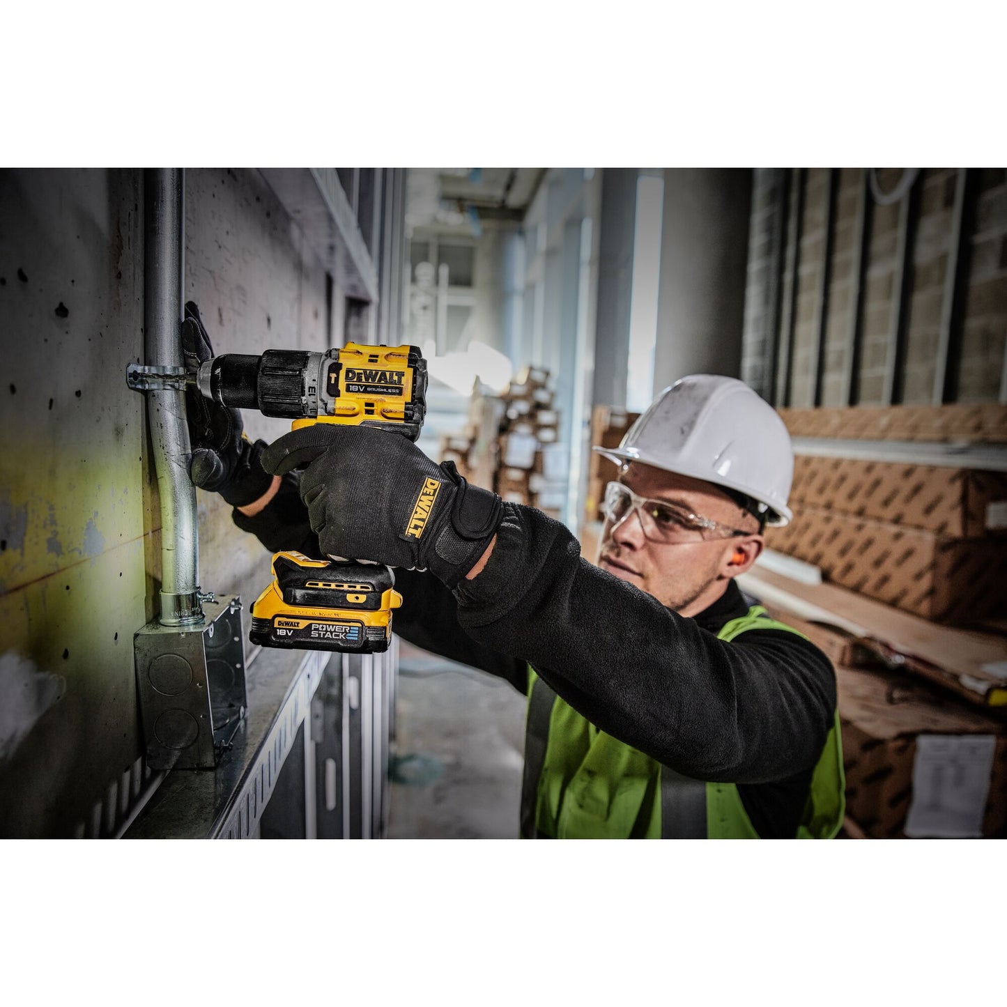 DEWALT DCD805E2T-QW Taladro Percutor compacto sin escobillas XR 18 2 baterías POWERSTACK