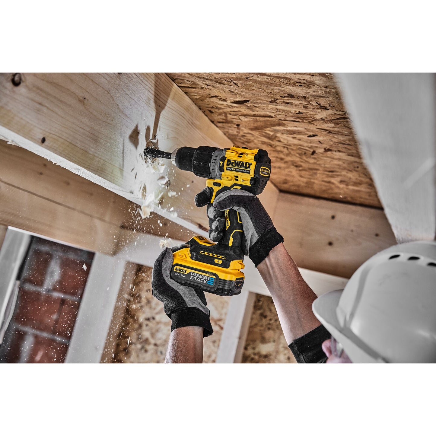 DEWALT DCD805H2T-QW Taladro Percutor compacto sin escobillas + 2X18V POWERSTACK Li-Ion 5Ah
