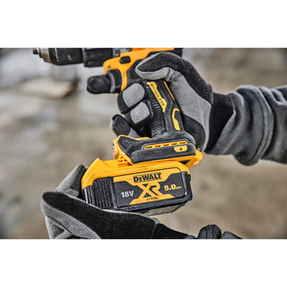 DEWALT DCD805P2T-QW Taladro Percutor sin escobillas compacto, 2 baterías XR 18V ​​5.0Ah