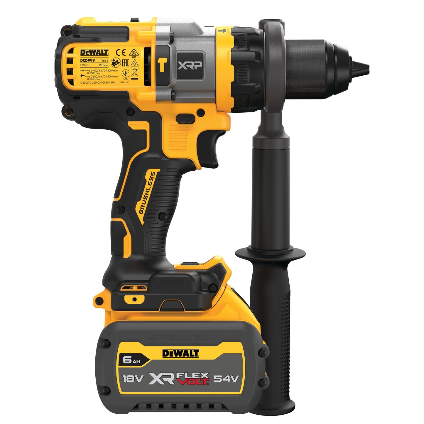 DEWALT DCD999T1-QW Taladro Percutor sin escobillas con 1 batería Flexvolt 18V/54v 6.0Ah