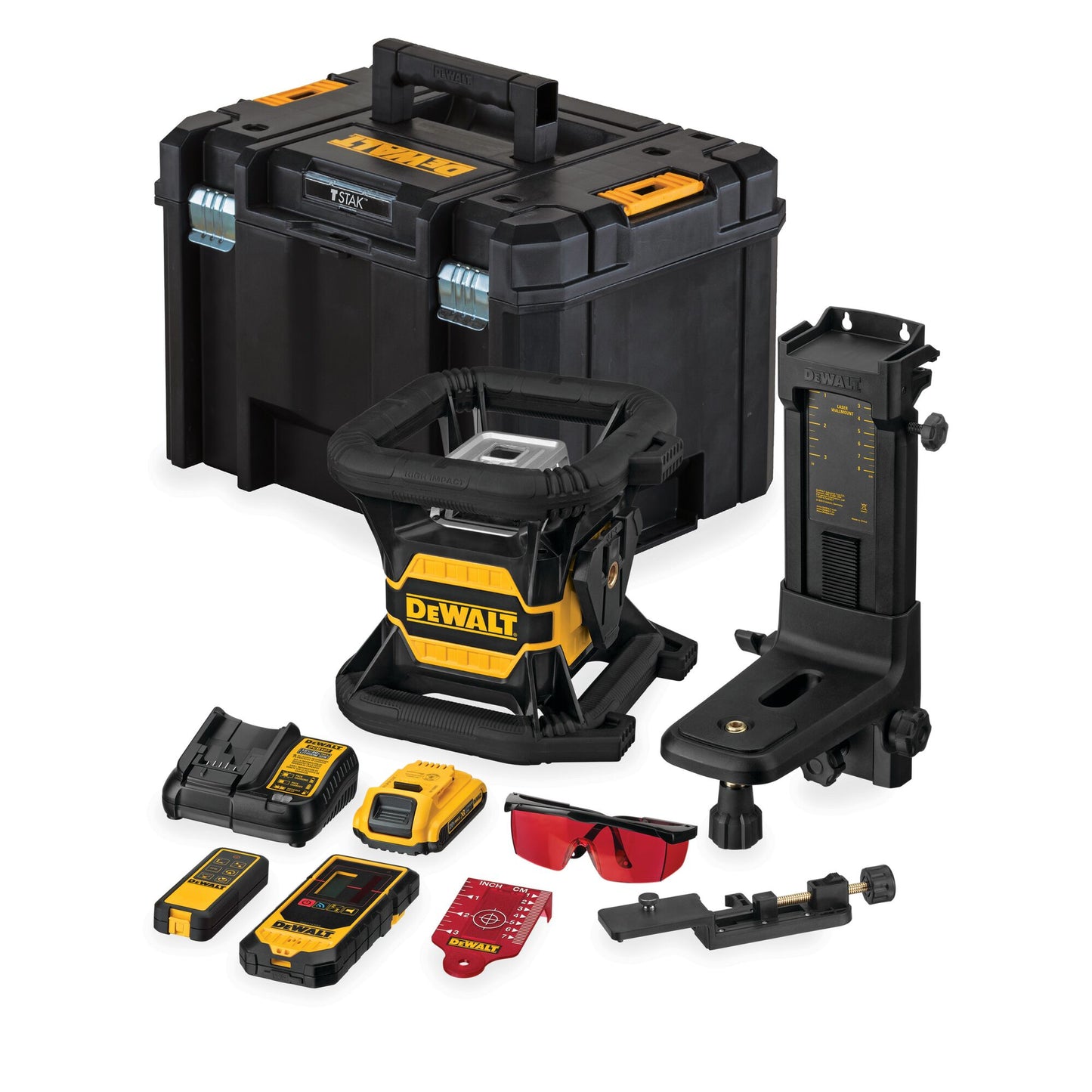 DEWALT DCE080D1RS-QW Rotationslaser Rot mit 1x18V ​​​​2,0Ah Akku