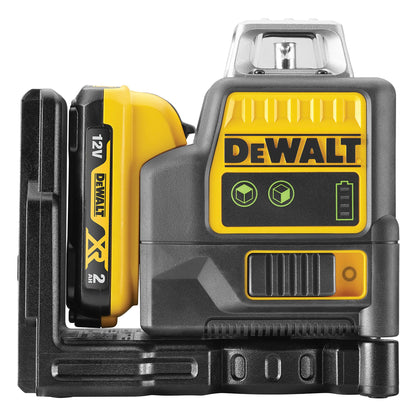 DEWALT DCE0811D1G-QW Nivel Láser autonivelante VERDE de 2 líneas 360° con 1 batería Li-Ion 12V 2Ah