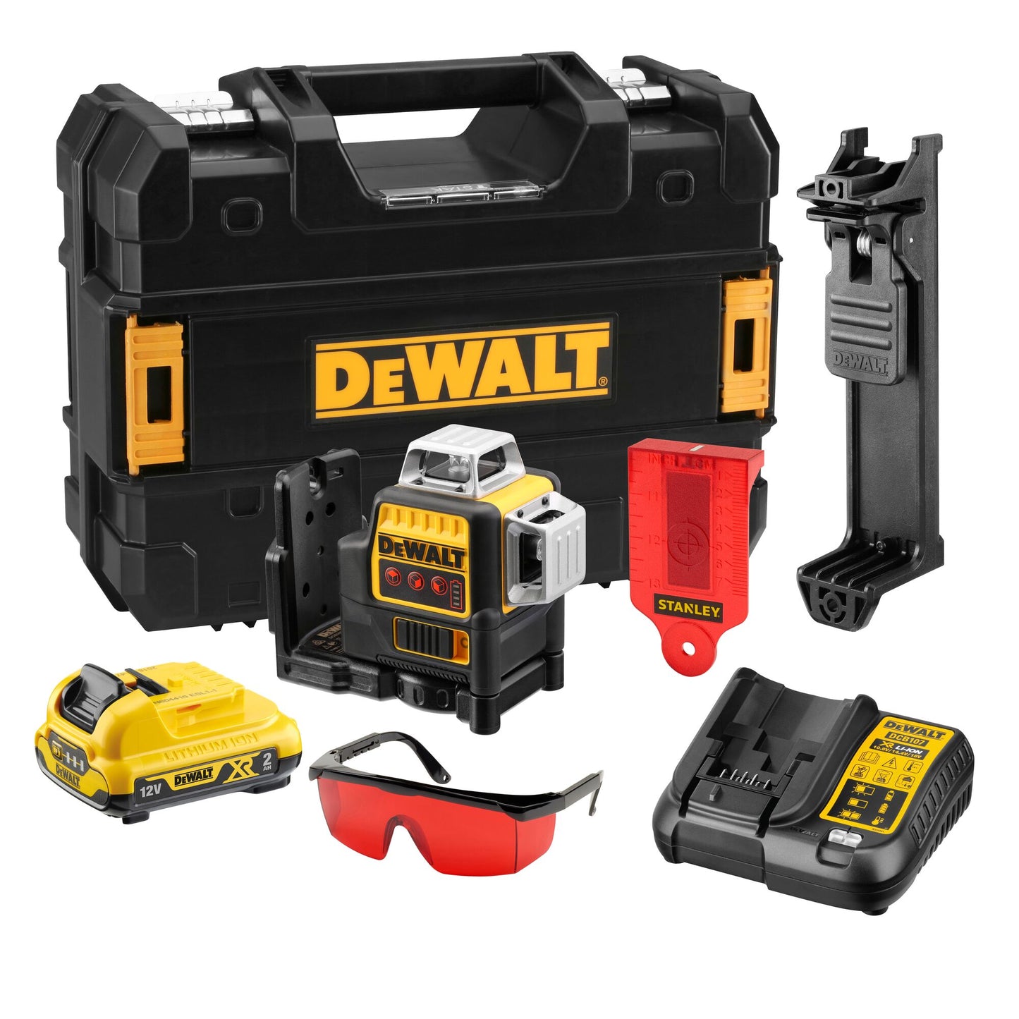 DEWALT DCE089D1R-QW Láser autonivelante 3 lineas 360° - rojo