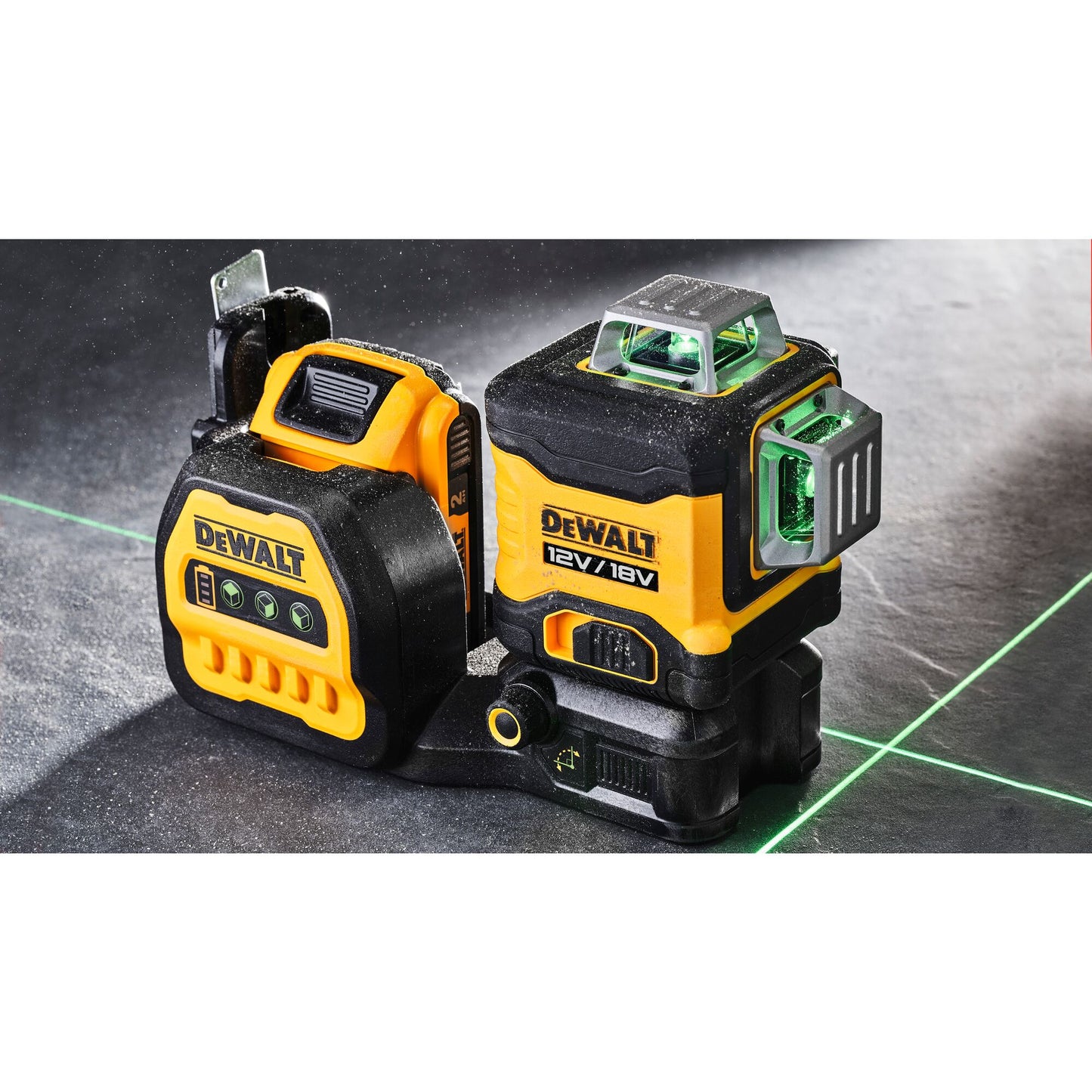 DEWALT DCE089NG18-XJ 12V/18V XR 3 X 360 Green Cross Line Laser - Bare Unit