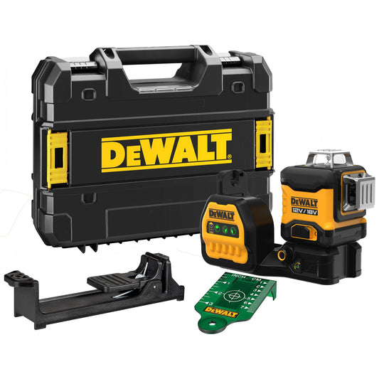 DEWALT DCE089NG18-XJ Niveau laser multiligne 3x360° Faisceaux verts, sans batterie ni chargeur