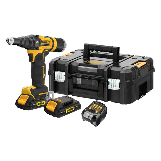 DEWALT DCF403D2GT-QW 18 Volt Akku-Nietpistole 2,4-4,8mm  mit 2x18V 2Ah "G“ Serie Akkus