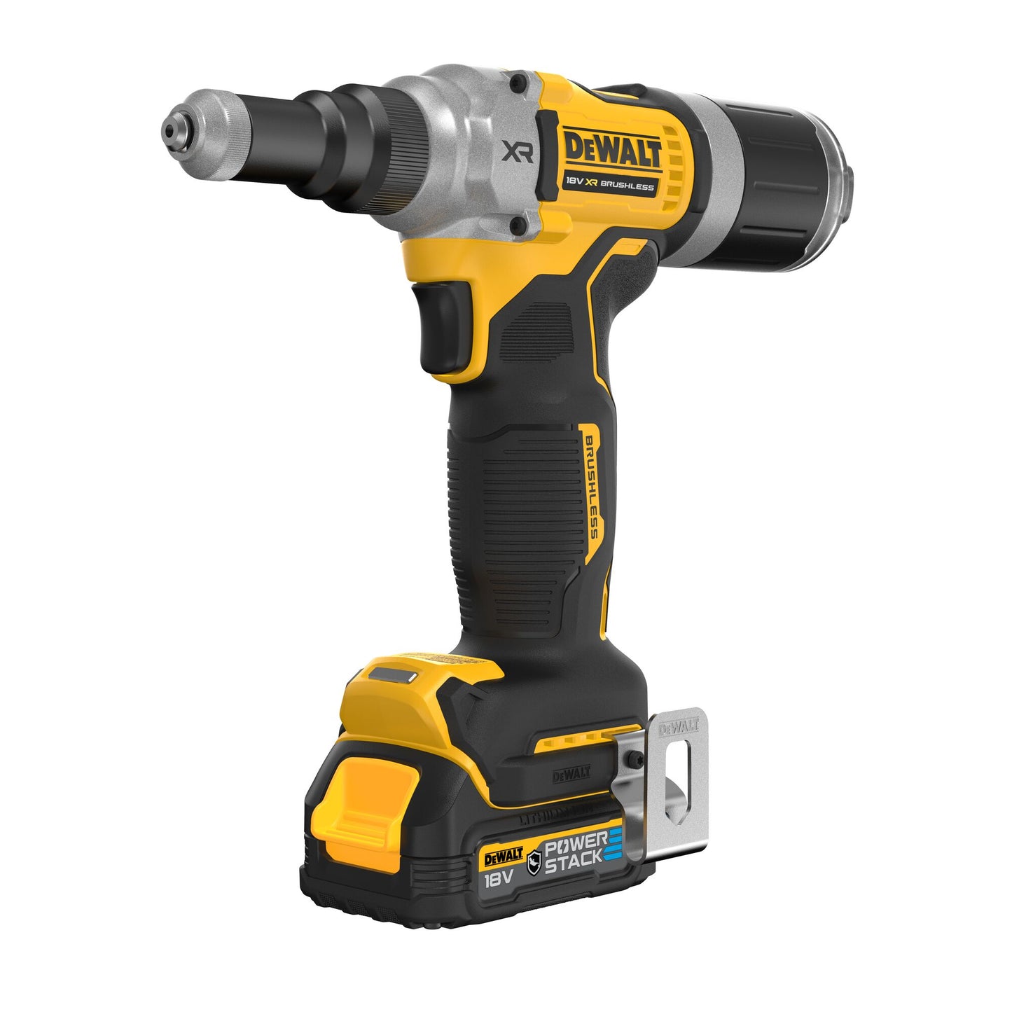 DEWALT DCF414E2GT-QW 18 Volt Akku-Nietpistole 4,8-6,4mm mit 2x18V ​​​​Powerstack G-Serie Akkus