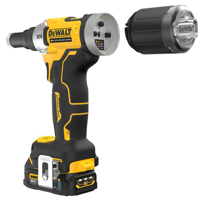 DEWALT DCF414E2GT-QW 18 Volt Akku-Nietpistole 4,8-6,4mm mit 2x18V ​​​​Powerstack G-Serie Akkus