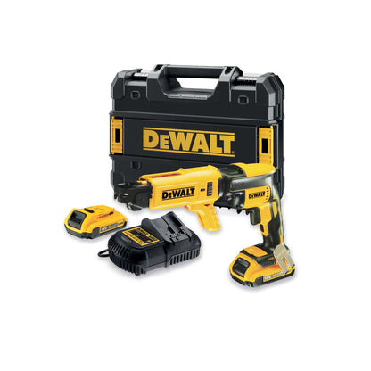 DEWALT DCF620D2K-QW Atornillador Panel yeso sin escobillas XR 18V con 2 baterías Li-Ion 2Ah + Cargador rápido de tornillos y maletín TSTAK