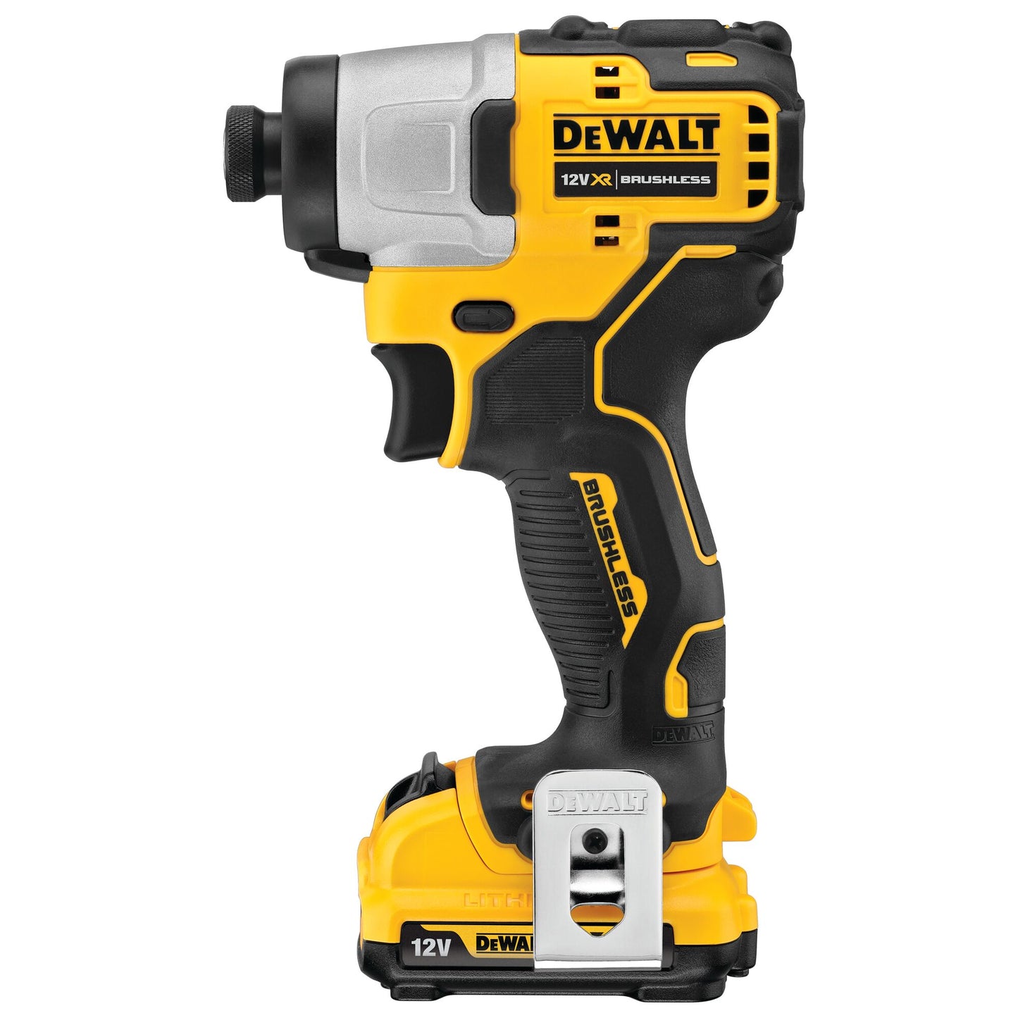 DEWALT DCF801D2-QW 12 Volt Akku-Schlagschrauber (1/4" Innensechskant), 2 Akkus 12V 2,0Ah