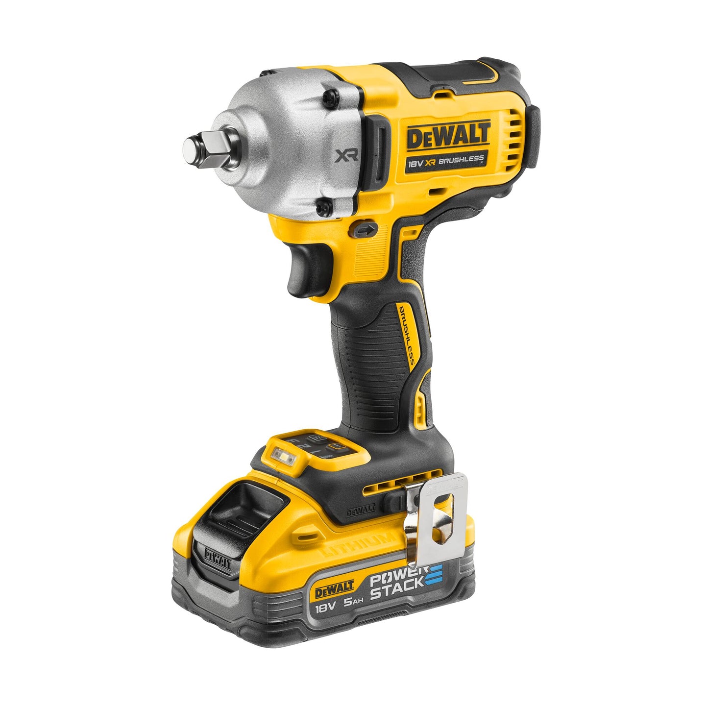 DEWALT DCF891H2T-QW Llave de impacto Brushless 1/2" con 2 baterías Powerstack 18V 5.0Ah