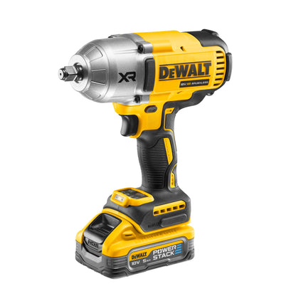 DEWALT DCF900H2T-QW 18,0 Volt Akku-Schlagschrauber 1/2" Außenvierkant (bürstenlos), 2 Powerstack-Akkus 18 V 5,0 Ah