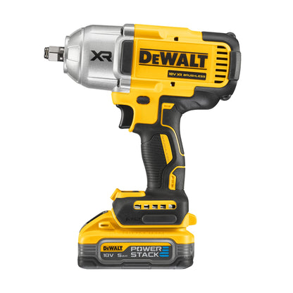 DEWALT DCF900H2T-QW 18,0 Volt Akku-Schlagschrauber 1/2" Außenvierkant (bürstenlos), 2 Powerstack-Akkus 18 V 5,0 Ah