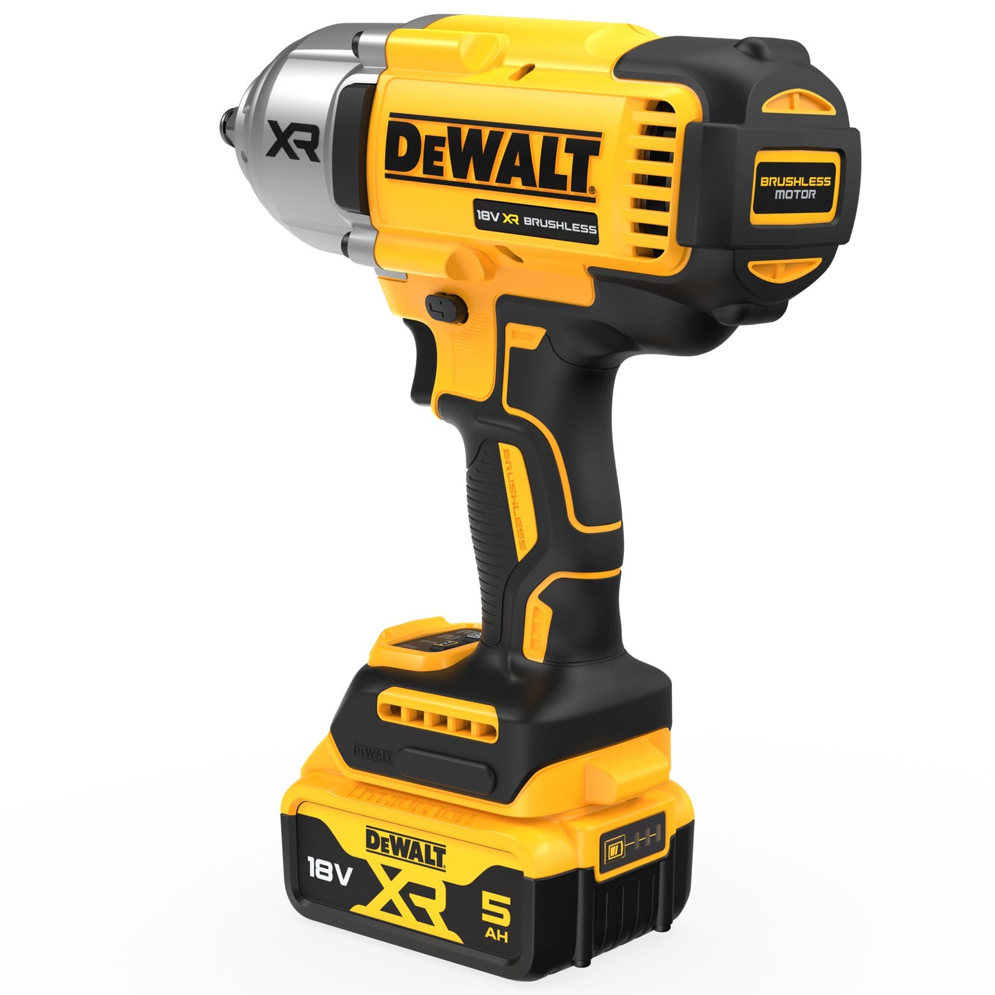 DEWALT DCF900P2T-QW Llave Impacto sin escobillas , 4 modos, 2 baterías de 18V 5.0Ah, 1/2”