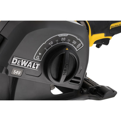 DEWALT DCG200T2-QW 54 Volt Akku-Mauernutfräse 125mm (bürstenlos) mit 2x18/54V 6,0Ah Flexvolt Akkus