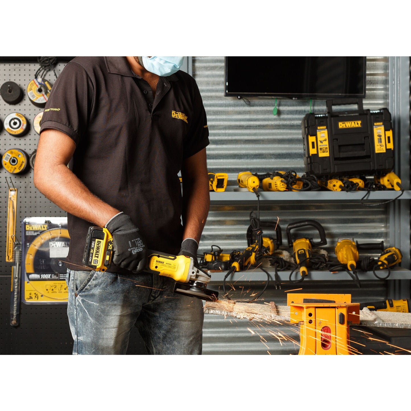 DEWALT DCG405P3-QW Amoladora angular 125mm Brushless + 3 baterías 18v 5.0Ah