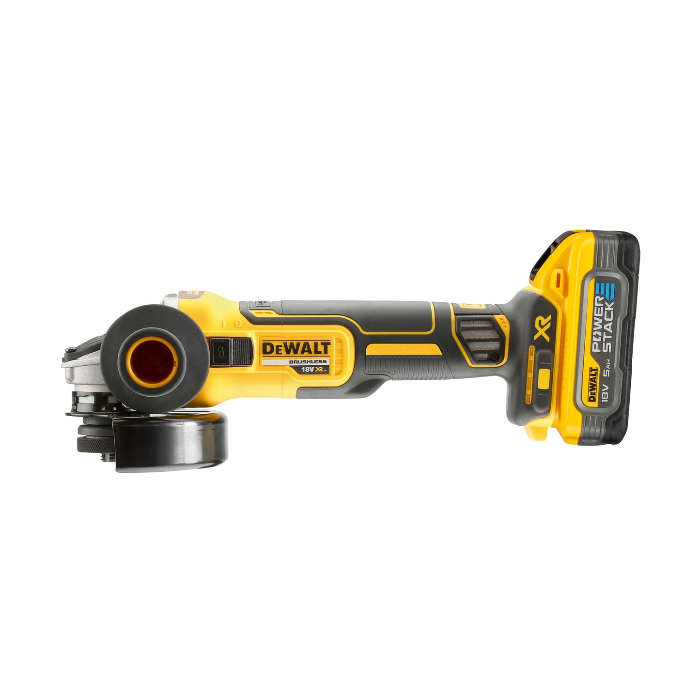 DEWALT DCG409H2T-QW Mini-Amoladora sin escobillas 125mm con 2 baterías 18V Powerstack 5.0Ah