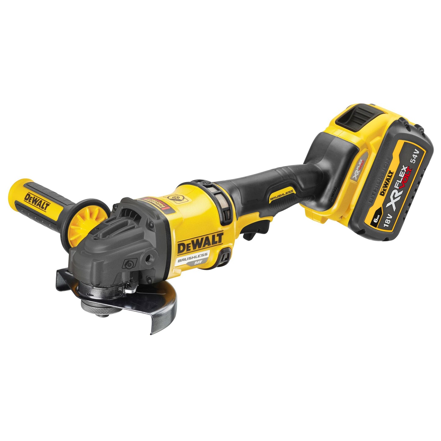 DEWALT DCG418T2-QW Amoladora angular sin escobillas 125mm XR Flexvolt con 2 baterías 18/54V 6.0Ah