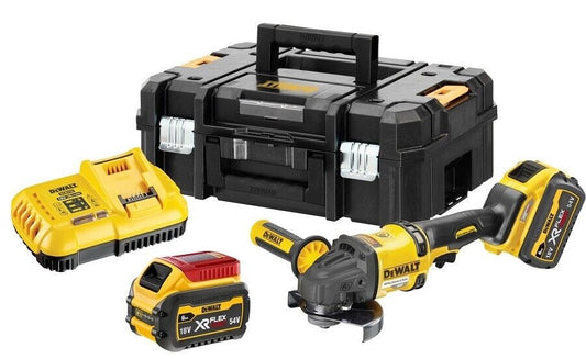 DEWALT DCG418T2-QW Amoladora angular sin escobillas 125mm XR Flexvolt con 2 baterías 18/54V 6.0Ah