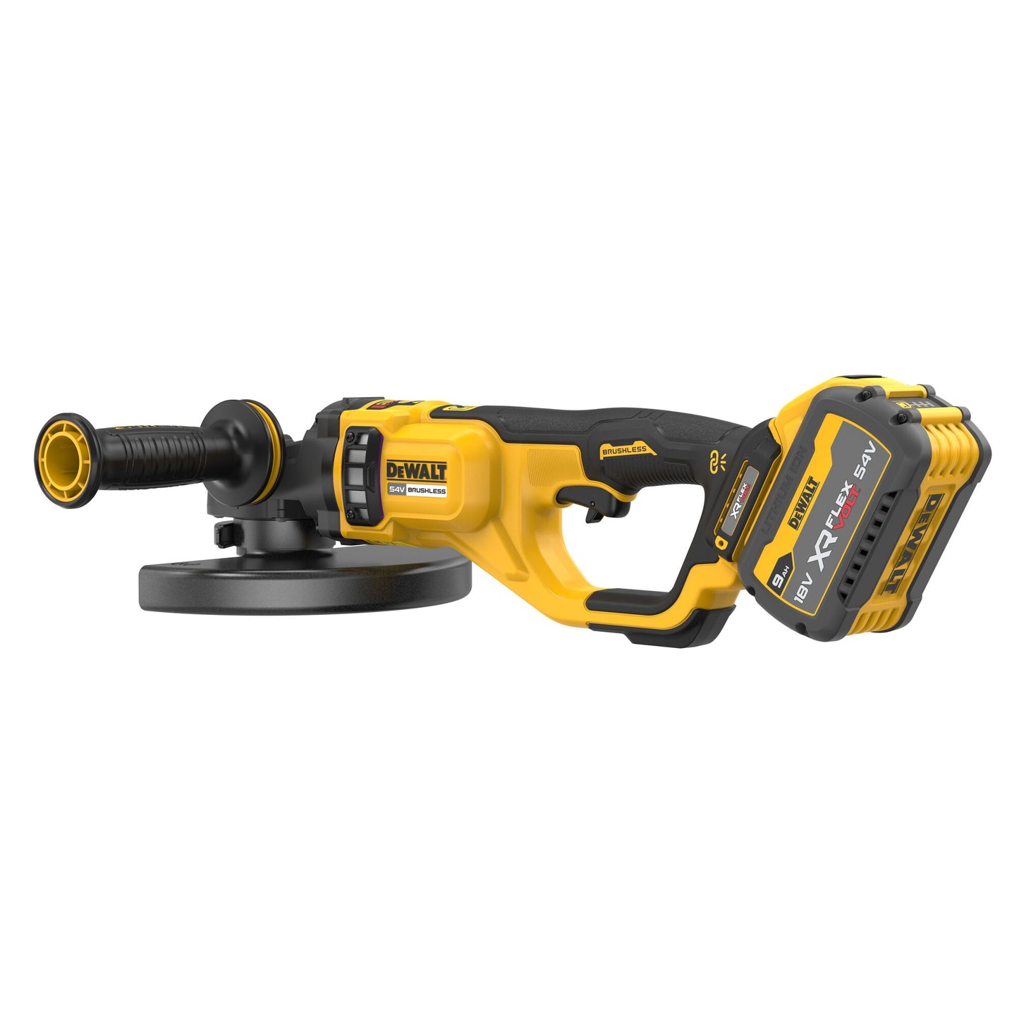 DEWALT DCG460X2-QW Amoladora sin escobillas 230mm con 2 baterías XR Flexvolt 18/54V 9.0Ah