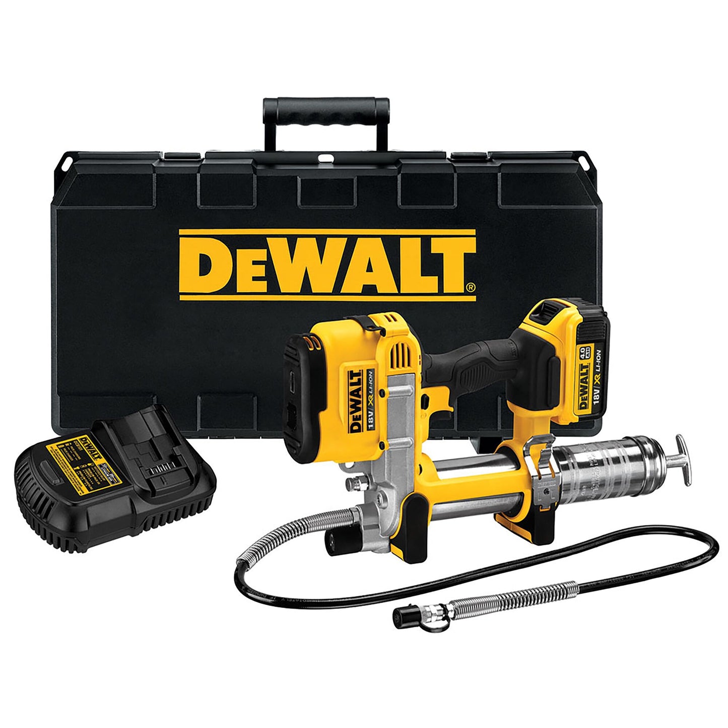 DEWALT DCGG571M1-QW 18V Akku-Fettpresse mit 1 Akku 18V 4,0Ah