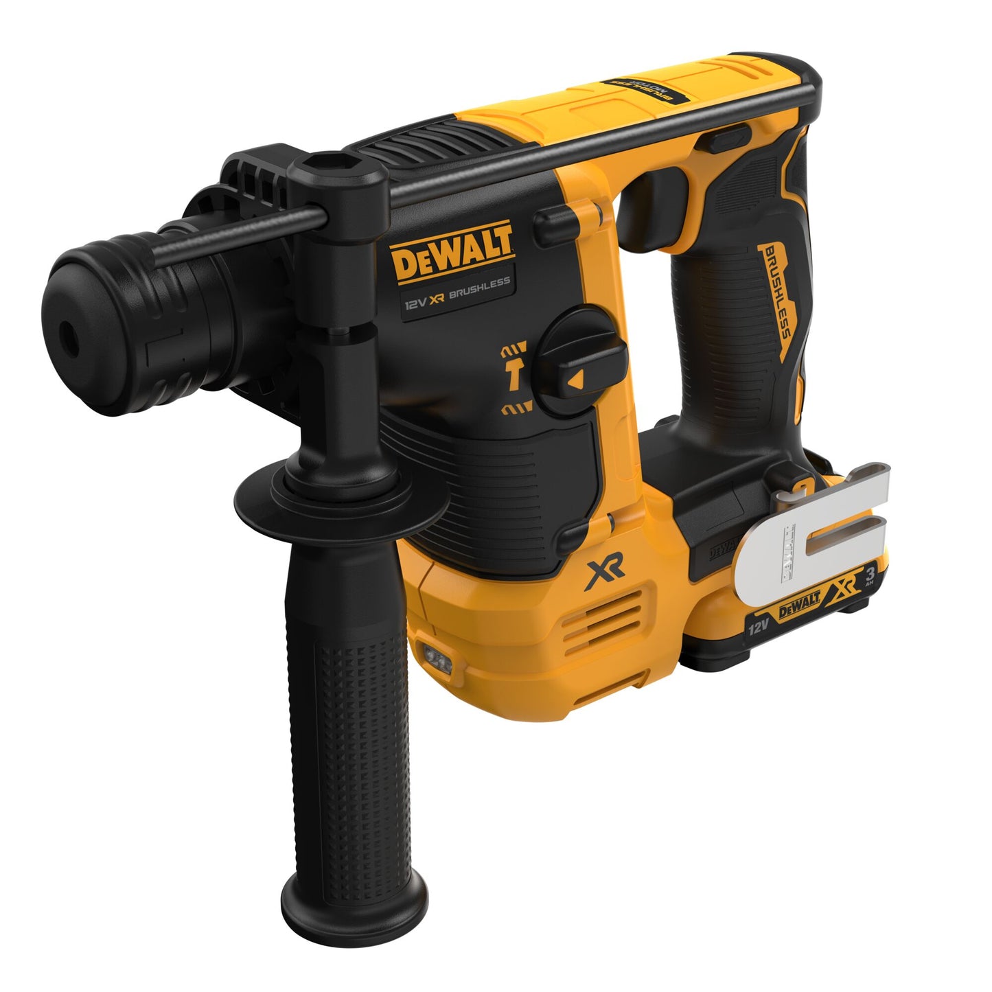 DEWALT DCH072L2-QW 12V XR Brushless 14mm SDS-Plus Hammer Drill with 2 x 3Ah Lithium Ion Batteries