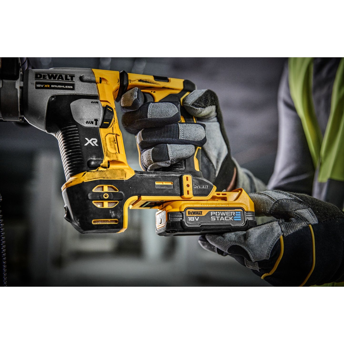 DEWALT DCH172E2T-QW 18V SDS Plus Akku-Bohrhammer mit 2 Powerstack Akkus 18V