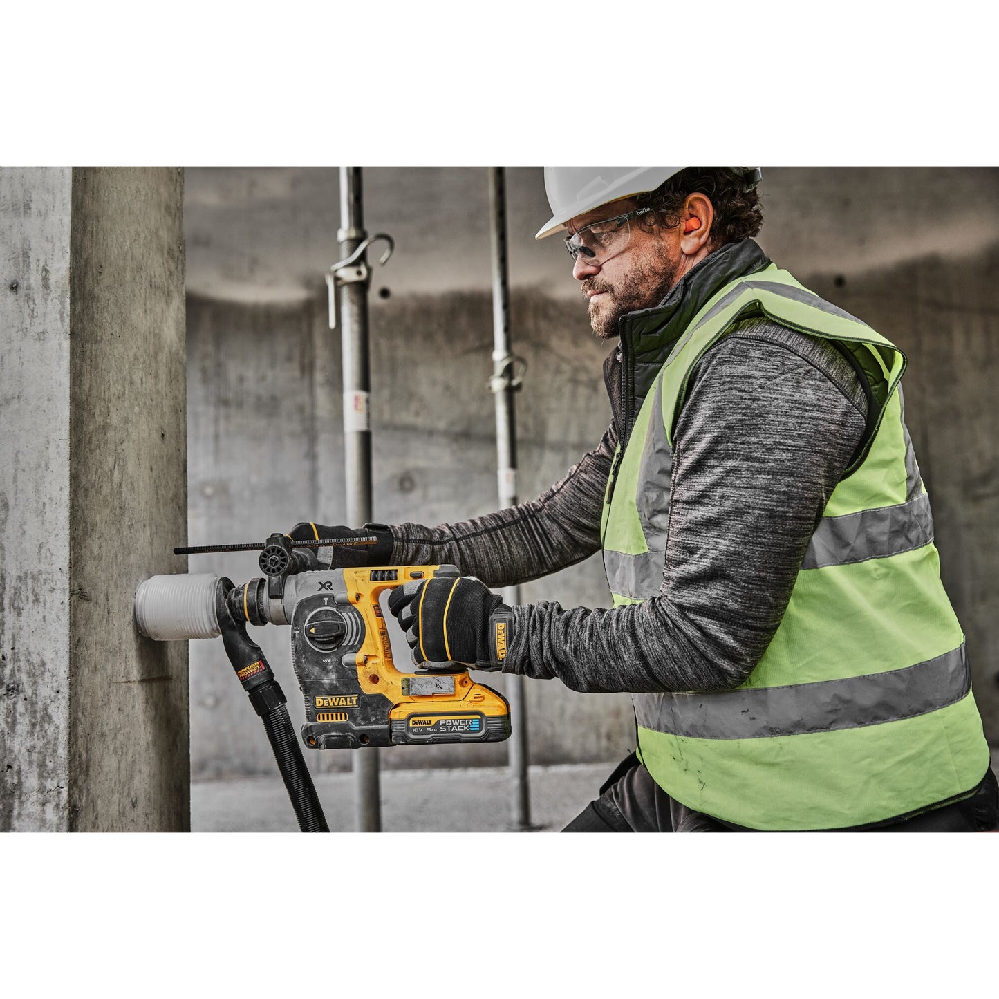 DEWALT DCH273H2T-QW Martillo sin escobillas SDS-plus 18V con 2 baterías Powerstack 5.0Ah