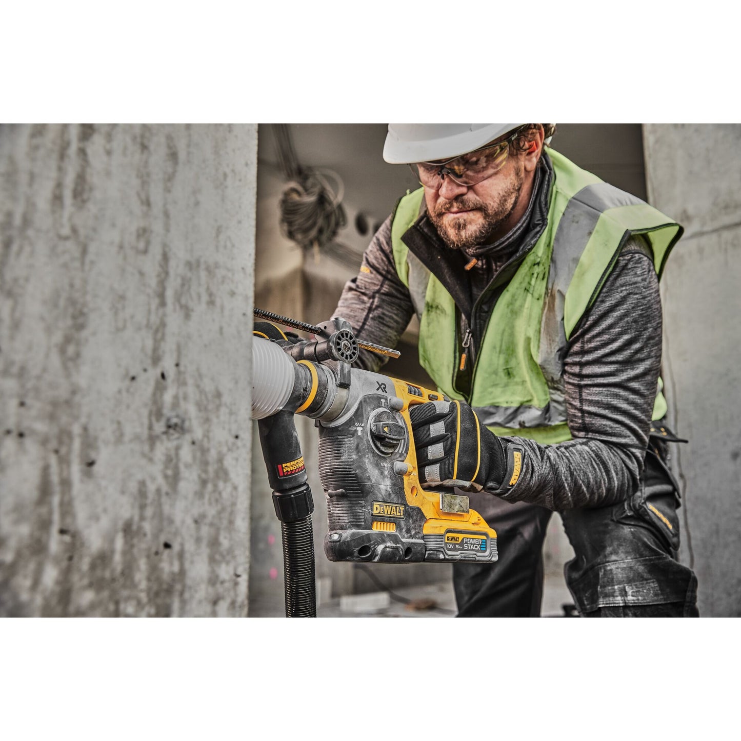 DEWALT DCH273H2T-QW Martillo sin escobillas SDS-plus 18V con 2 baterías Powerstack 5.0Ah