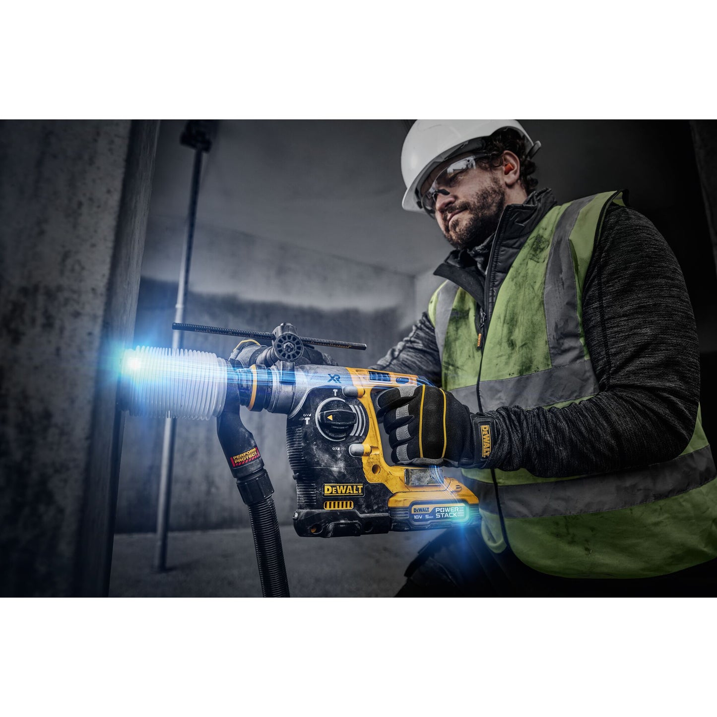 DEWALT DCH273H2T-QW Martillo sin escobillas SDS-plus 18V con 2 baterías Powerstack 5.0Ah