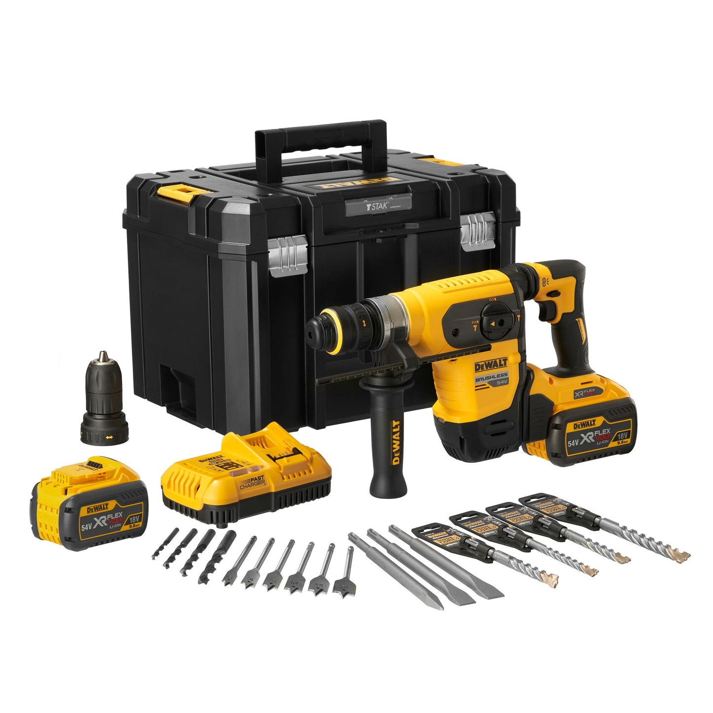 DEWALT DCH417X2-QW 54V Akku-Kombihammer SDS-plus mit 2x18/54V 9.0Ah Flexvolt Akkus