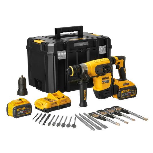 DEWALT DCH417X2-QW Perforateur SDS-PLUS  2 batteries 18/54V XR Flexvolt 9.0Ah