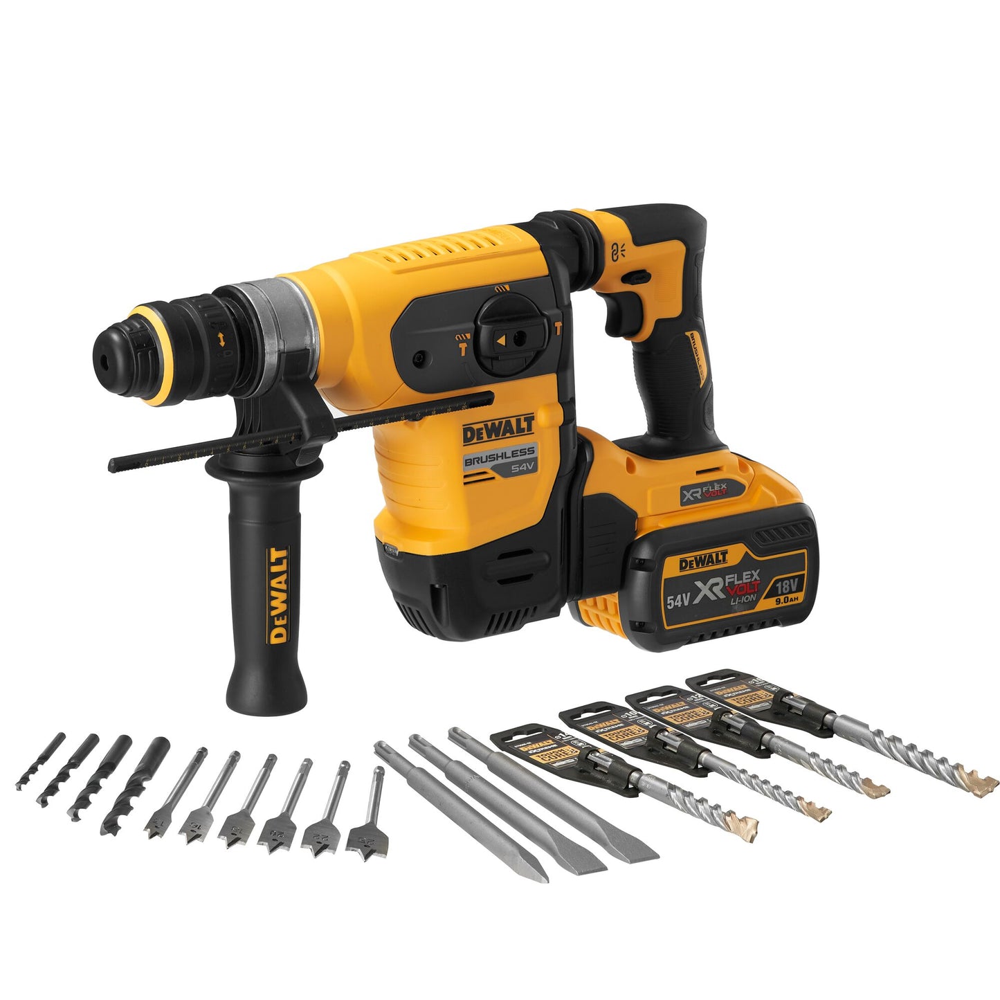 DEWALT DCH417X2-QW 54V Akku-Kombihammer SDS-plus mit 2x18/54V 9.0Ah Flexvolt Akkus