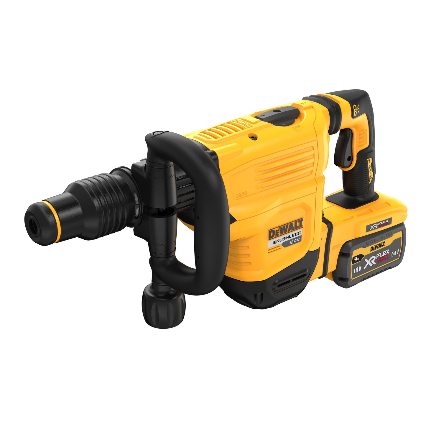 DEWALT DCH832X2-QW 54 Volt SDS-Max Akku-Meißelhammer mit 2x18/54V 9,0Ah Flexvolt Akkus