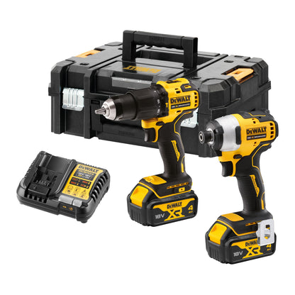 DEWALT DCK2062M2T-QW Akku-Kombopack 18 V: Schlagbohrschrauber DCD709 + 1/4" Schlagschrauber DCF809 +  2 x 18V 4.0Ah XR Akkus