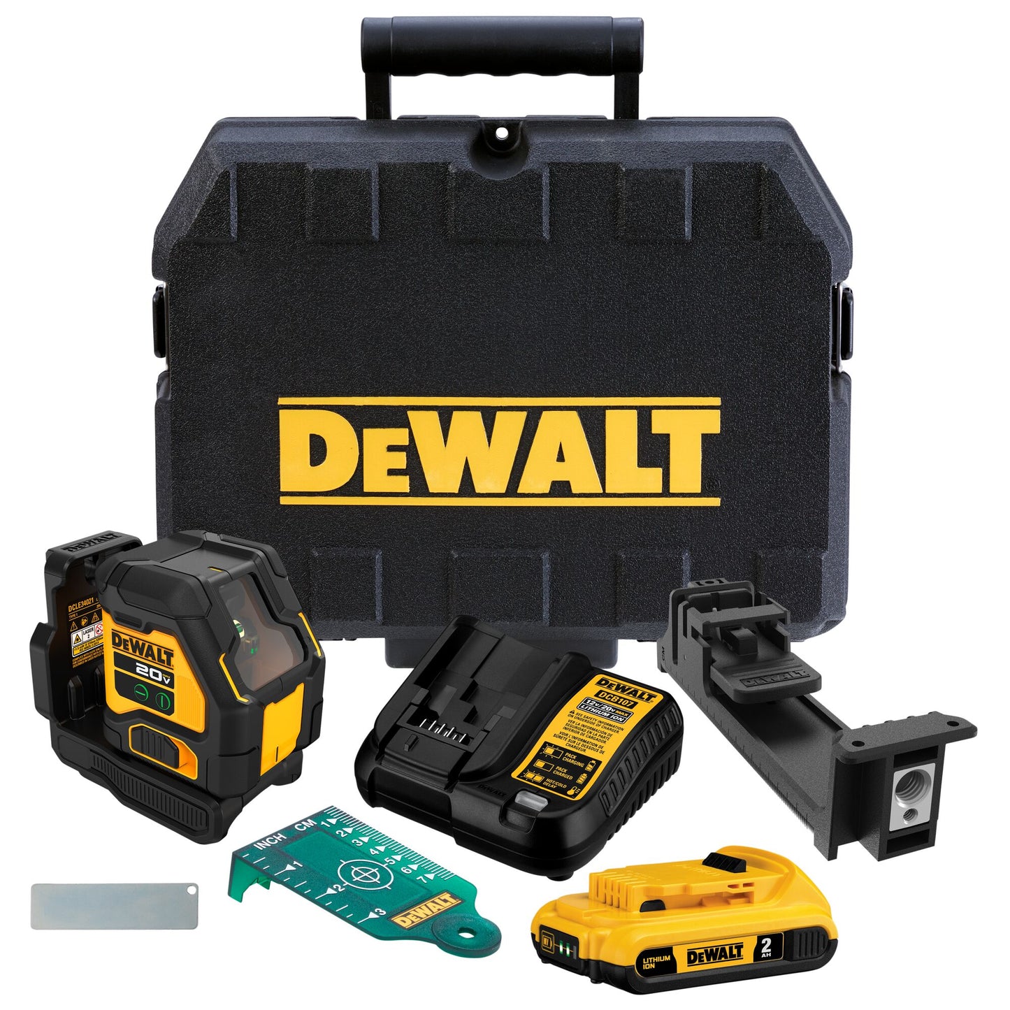 DEWALT DCLE34021D1-QW 18 Volt Linienlaser Compact mit 1x18V 2.0Ah Akku