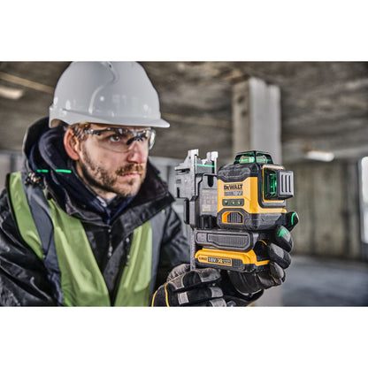 DEWALT DCLE34031D1-QW Nivel láser autonivelante VERDE de 3 líneas 360° con batería 18V Li-Ion 2Ah