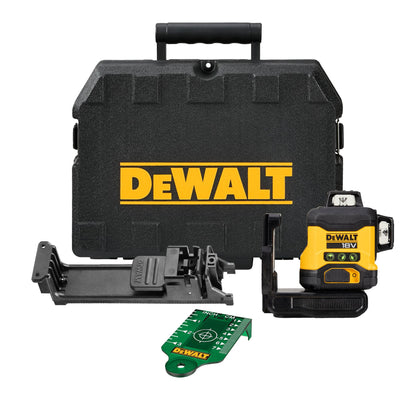 DEWALT DCLE34031N-XJ Niveau laser multilignes 3x360° compact 18V à Faisceaux verts, sans batterie ni chargeur