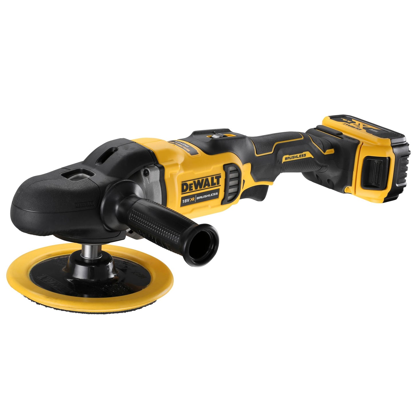 DEWALT DCM849P2-QW Pulidora para Metal rotativa sin escobillas con 2 Baterías XR 18V ​​5.0Ah